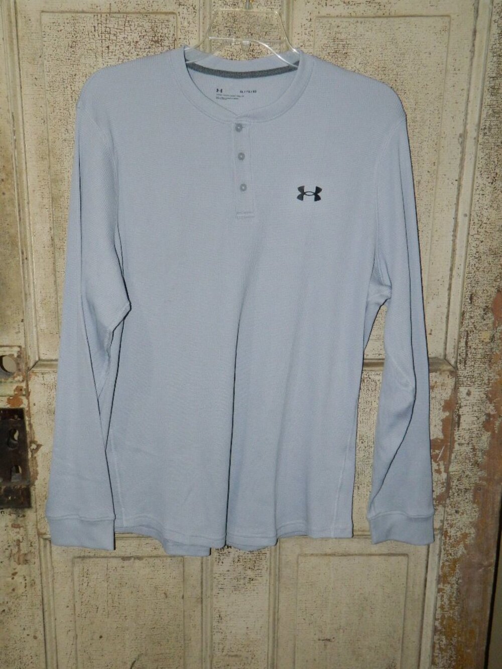 Under Armour Loose Thermal Waffle 3 button Shirt Mens XL (YY-2)